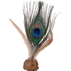 Petlando Silver Vine Shuttlecock Pauw - Kattenkruid Speelgoed - 18.3x12.1x3.5 cm