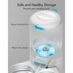 Petlibro Granary Automatische Dubbele Voerbak - Kattenvoerbak - 5 l Wit