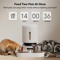 Petlibro Granary Automatische Wifi Voerbak Dubbel - Voerbak - 5 l Wit