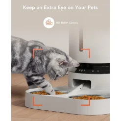 Petlibro Granary Automatische Voerbak Met Camera Dubbel - Voerbak - 5 l Wit