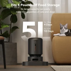 Petlibro Granary Automatische Wifi Voerbak Dubbel - Voerbak - 5 l Zwart