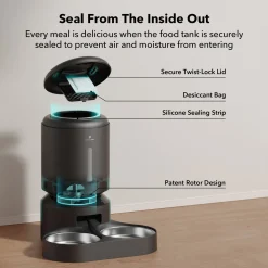 Petlibro Granary Automatische Wifi Voerbak Dubbel - Voerbak - 5 l Zwart