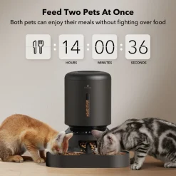 Petlibro Granary Automatische Wifi Voerbak Dubbel - Voerbak - 5 l Zwart