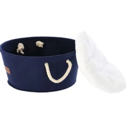 Pets Dreamteam Mand Rond Vilt - Dierenmand - Ø39x17 cm Marine