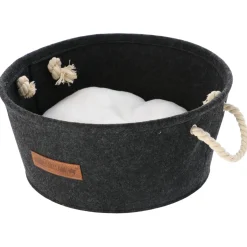 Pets Dreamteam Mand Rond Vilt - Dierenmand - Ø39x17 cm Antraciet