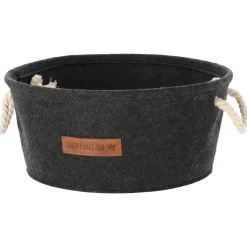 Pets Dreamteam Mand Rond Vilt - Dierenmand - Ø39x17 cm Antraciet