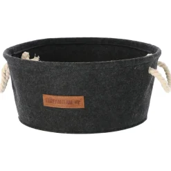 Pets Dreamteam Mand Rond Vilt - Dierenmand - Ø39x17 cm Antraciet