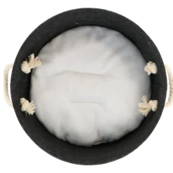 Pets Dreamteam Mand Rond Vilt - Dierenmand - Ø39x17 cm Antraciet