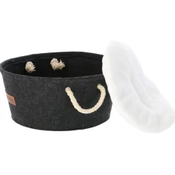 Pets Dreamteam Mand Rond Vilt - Dierenmand - Ø39x17 cm Antraciet