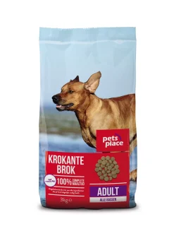 Pets Place Adult Krokante Brokken Gevogelte&Vlees - Hondenvoer