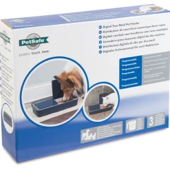 Petsafe Digitale Dubbele Voerbak - Hondenvoerbak - 30.1x22.5x6.5 cm Blauw Grijs
