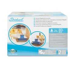 Petsafe Drinkwell Pagoda Keramische Drinkfontein - Kattendrinkbak - 21x27 cm Blauw