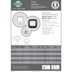 Petsafe Kattenluik Met 4-Weg Handmatig Veiligheidssysteem - Kattenluik - 21.9x4.8x21.9 cm Wit