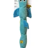 Petstages Stuffing Free Floppy Shark - Hondenspeelgoed - Blauw per stuk