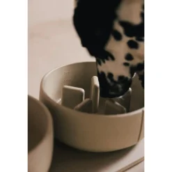 Pino Anti Schrok Bowl - Kattenvoerbak - Ø18x4 cm Grijs Geschikt Voor Katten En Kleine Honden Small