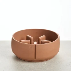 Pino Anti Schrok Bowl - Kattenvoerbak - Ø18x4 cm Terracotta Geschikt Voor Katten En Kleine Honden Small