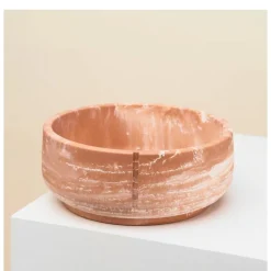 Pino Classic Bowl - Hondenvoerbak - Ø18x8 cm Terracotta Marmer Geschikt Voor Middelgrote Honden Medium