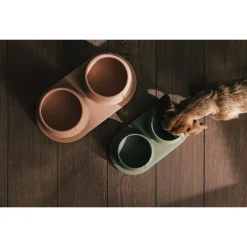 Pino Onderzetter - Hondenvoerbak - 41.5x22x2 cm Terracotta Geschikt Voor Hond En Kat Small-Medium