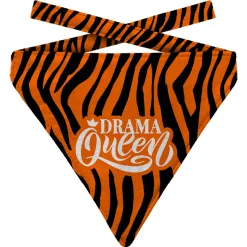 Plenty Gifts Bandana Cat Drama Queen - Cadeau - 16x20 cm Oranje Zwart
