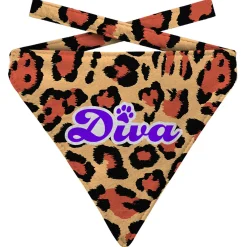 Plenty Gifts Bandana Cat Diva Leopard - Cadeau - 16x20 cm S