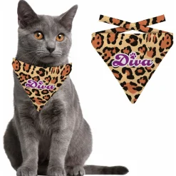 Plenty Gifts Bandana Cat Diva Leopard - Cadeau - 16x20 cm S