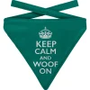 Plenty Gifts Bandana Dog Keep Calm - Cadeau - 18x22 cm Blauw Wit
