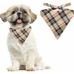 Plenty Gifts Bandana Dog Checked Pattern - Cadeau - 16x20 cm Bruin Zwart