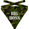 Plenty Gifts Bandana Dog Big Boss - Cadeau - 20x24 cm Groen Zwart