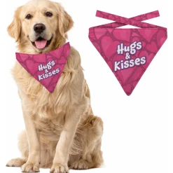 Plenty Gifts Bandana Dog Hugs - Cadeau - 18x22 cm Pink Wit