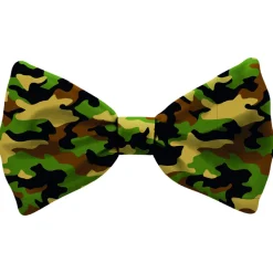 Plenty Gifts Bow Tie Cat Army - Cadeau - 12x4 cm Groen Zwart