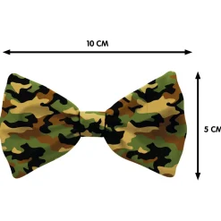 Plenty Gifts Bow Tie Cat Army - Cadeau - 12x4 cm Groen Zwart
