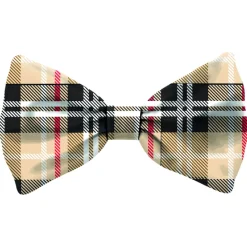 Plenty Gifts Bow Tie Cat Checked Pattern - Cadeau - 12x4 cm Bruin Zwart