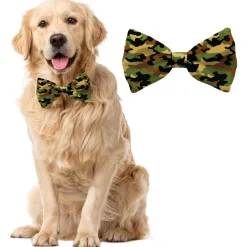 Plenty Gifts Bow Tie Dog Army - Cadeau - 14x6 cm Groen Zwart