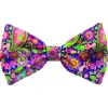 Plenty Gifts Bow Tie Dog Paisley - Cadeau - 14x6 cm Paars Blauw