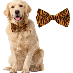 Plenty Gifts Bow Tie Dog Tiger - Cadeau - 14x6 cm Oranje Zwart