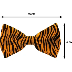 Plenty Gifts Bow Tie Dog Tiger - Cadeau - 14x6 cm Oranje Zwart