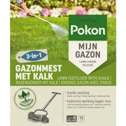 Pokon Gazonmest Met Kalk 3-In-1 - Gazonmeststoffen