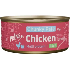 Prins Chunky Paté - Kattenvoer - Kip Kalkoen 70 g