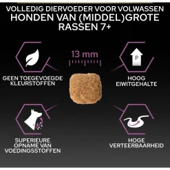 Pro Plan Dog Senior Medium & Large Breed - Hondenvoer - Kip 14 kg