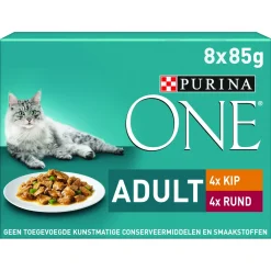 Purina One Adult Kat Multipack - Kattenvoer - Kip 8x85 g