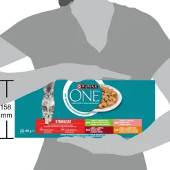 Purina One Sterilcat Fijne Malse Reepjes In Saus - Kattenvoer - Rund Kalkoen Kip 40x85 g