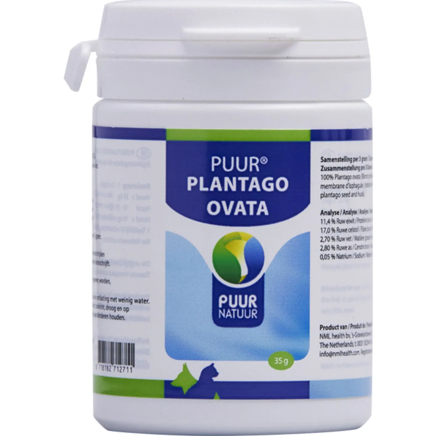 Puur Natuur Plantago Ovata - Supplement - 35 g