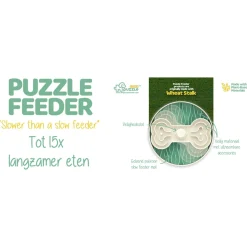 Puzzle Feeder Slow Feeder - Voerpuzzel - Ø25x8 cm Wit Groen