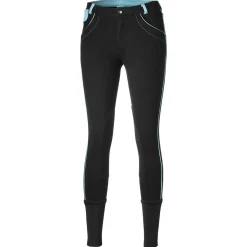 P3-Wear Rijbroek Dames Zwart&Aqua - Ruiterkleding