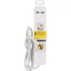 Q-Link Stekkerdoos 3v + Usb - Elektra - 1.5 m Wit
