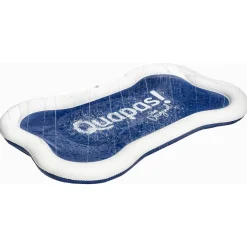 Quapas! Dog Sprinkle Mat - Watermat - 140x90 cm Blauw Wit
