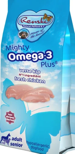 Renske Mighty Omega Plus Adult/Senior Kip - Hondenvoer