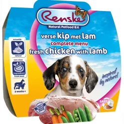 Renske Puppy Vers Vlees Maaltijd - Hondenvoer - Kip Lam 100 g