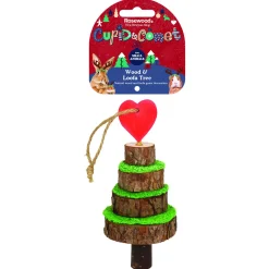 Rosewood Cupid & Comet Kerstboom Voor Kleine Knagers - Speelgoed - 7 x 7 x 16.5 cm Bruin