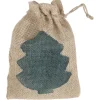 Rosewood Naturals Santa Gift Jute Zak - Knaagdiersnack - 14x5x20 cm